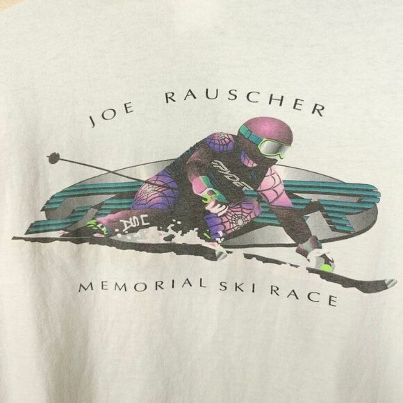 Joe Rauscher Memorial Ski Race T Shirt Vintage 90s Spyder Made In USA Mens 2XL - Picture 4 of 7